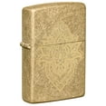 thumbnail image 1 of Zippo Henna Tattoo Design Tumbled Brass Pocket Lighter, 1 of 6