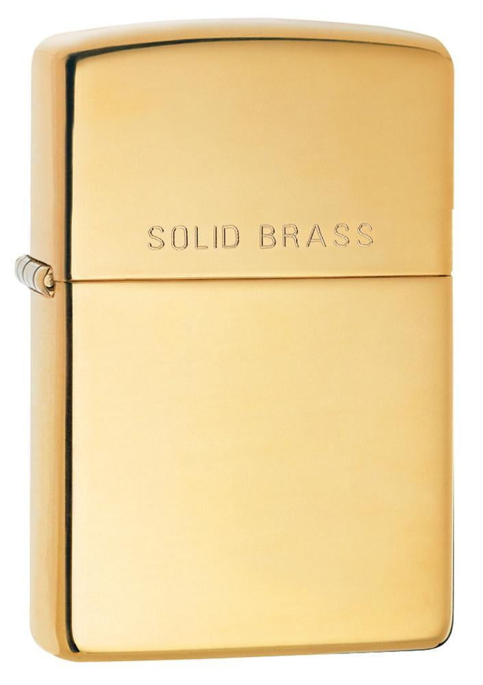 Zippo, Pocket Lighter, High Polish Brass, Windproof Metal