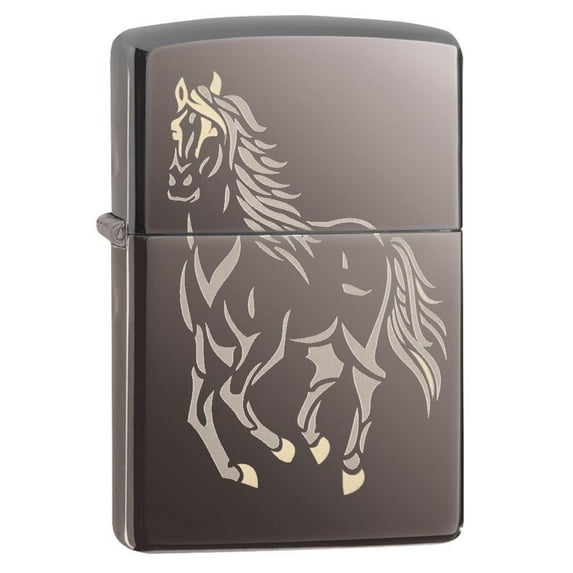 Zippo Horse Black Ice Pocket Lighter