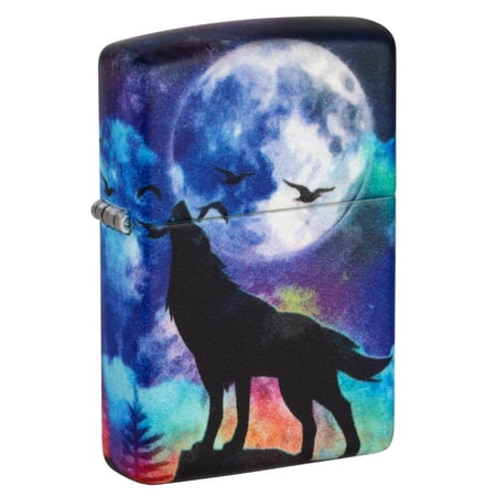 Zippo Howling Wolf and Moon 540 Color Design Pocket Lighter