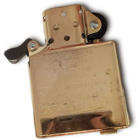 Zippo Inside Guts Brass Finish (No Outside Case) Only Inside Insert