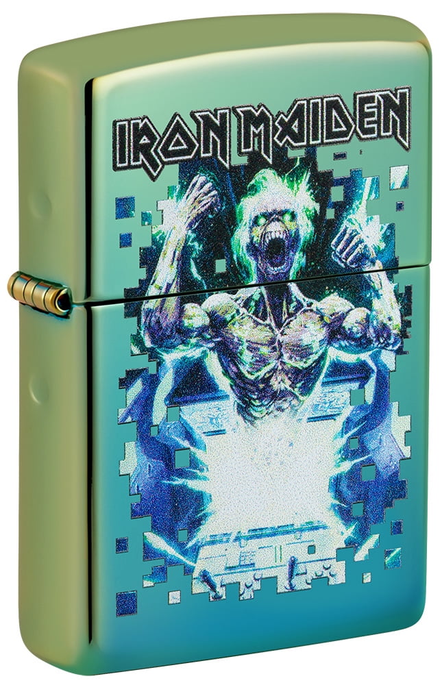 Zippo Iron Maiden High Polish Teal Pocket Lighter