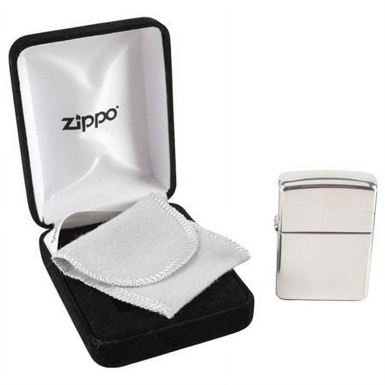 Armor Sterling Silver Zippo Lighter With Brushed Finish, # 27, New In Box