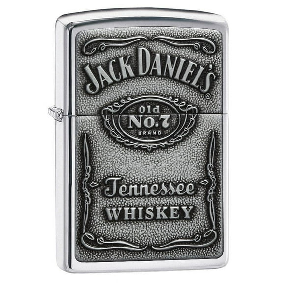 Zippo Jack Daniel's Classic Windproof Lighter - Christmas, Halloween & Valentines Day Gift (Chrome)