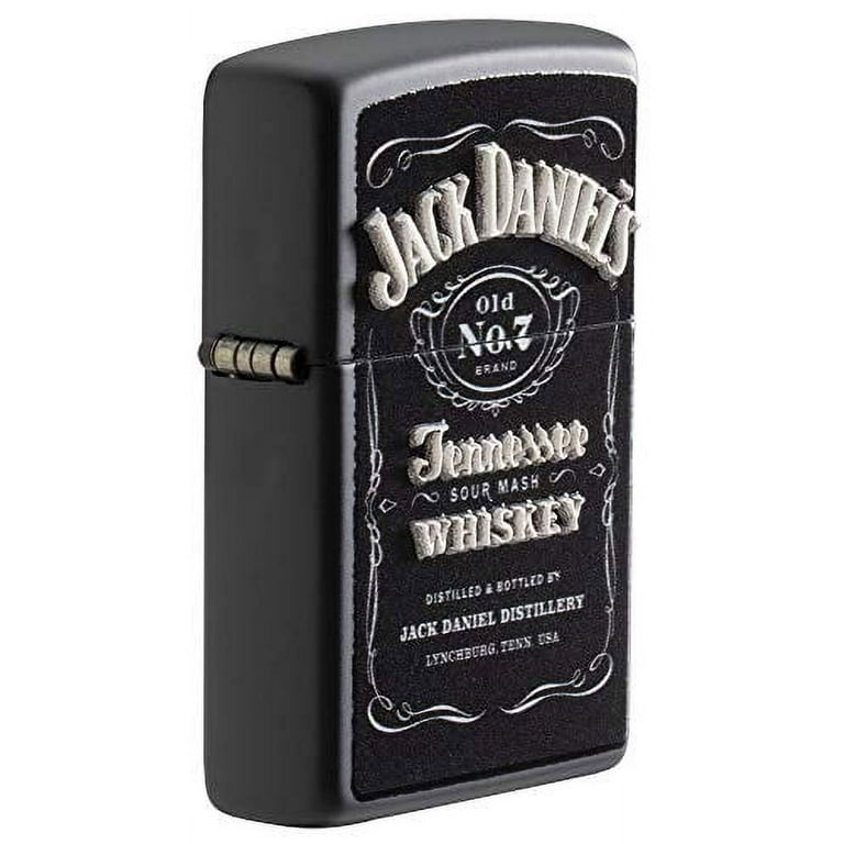 Zippo Jack Daniels Black Matte Texture Lighter - Stylish