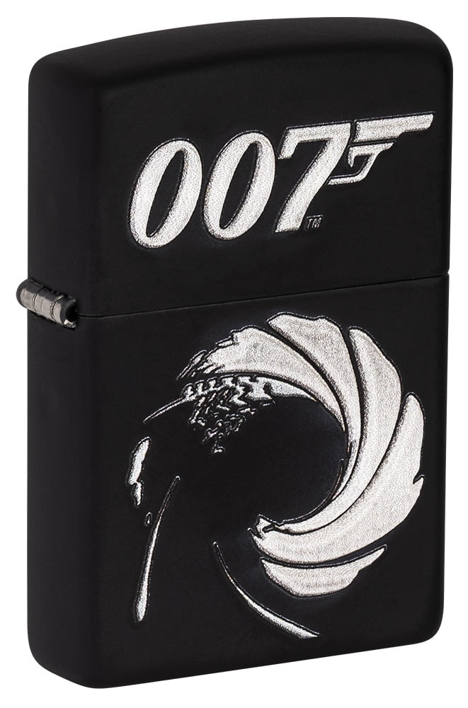 Zippo James Bond 007 Texture Print Black Matte Pocket Lighter