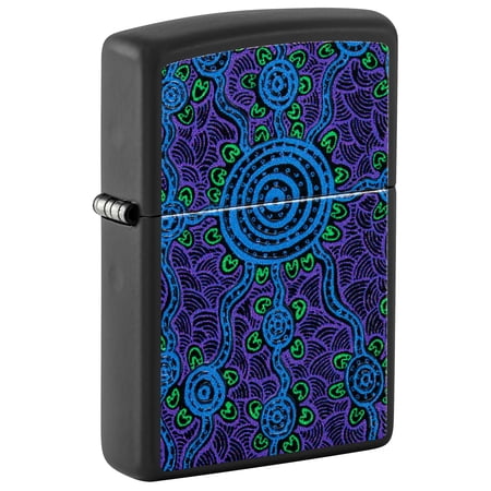 Zippo John Smith Gumbula Black Light Design Black Matte Pocket Lighter