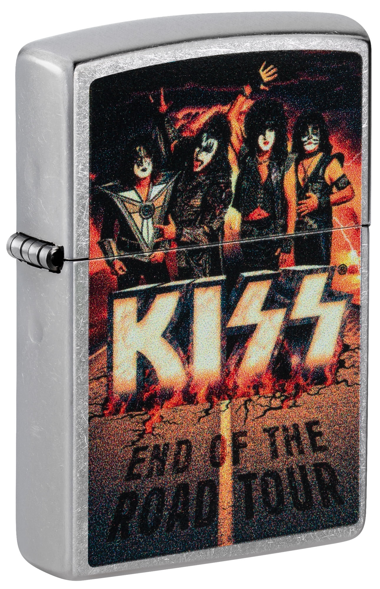 Zippo KISS End of the Road Design Street Chrome Pocket Lighter