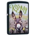 thumbnail image 1 of Zippo Kiss My Donkey Black Matte Pocket Lighter, 1 of 3