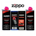 Zippo Lighter 2 x 4oz Can Fuel Fluid and 1 Flint & 1 Wick GIft Set