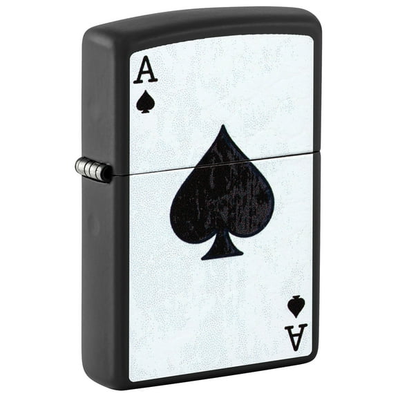 Zippo Lighter: Ace of Spades, Blacklight - Black Matte 81647