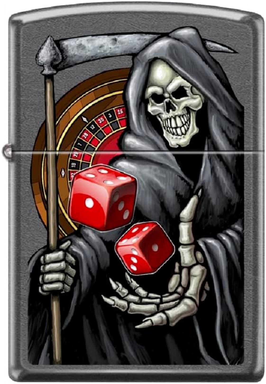 Zippo Lighter- Ace of Spades King Queen Card Game s Lighter Reaper Dice #Z6029