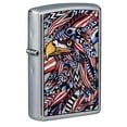 thumbnail image 1 of Zippo Lighter: American Eagle, Feathers - Street Chrome 81621, 1 of 1