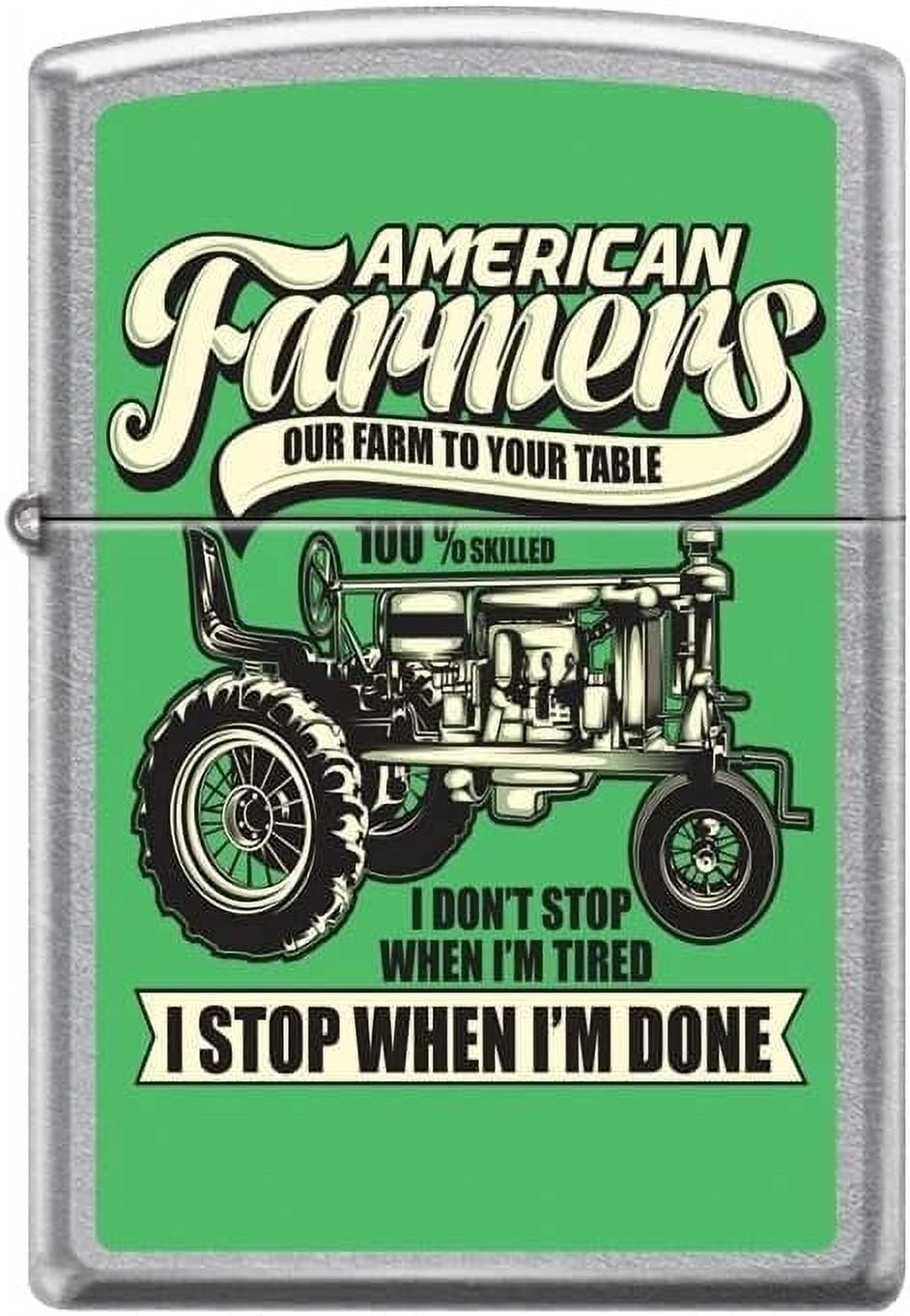 Zippo Lighter-American Farmers Tractor Street Chrome Windproof Lighter #Z5381