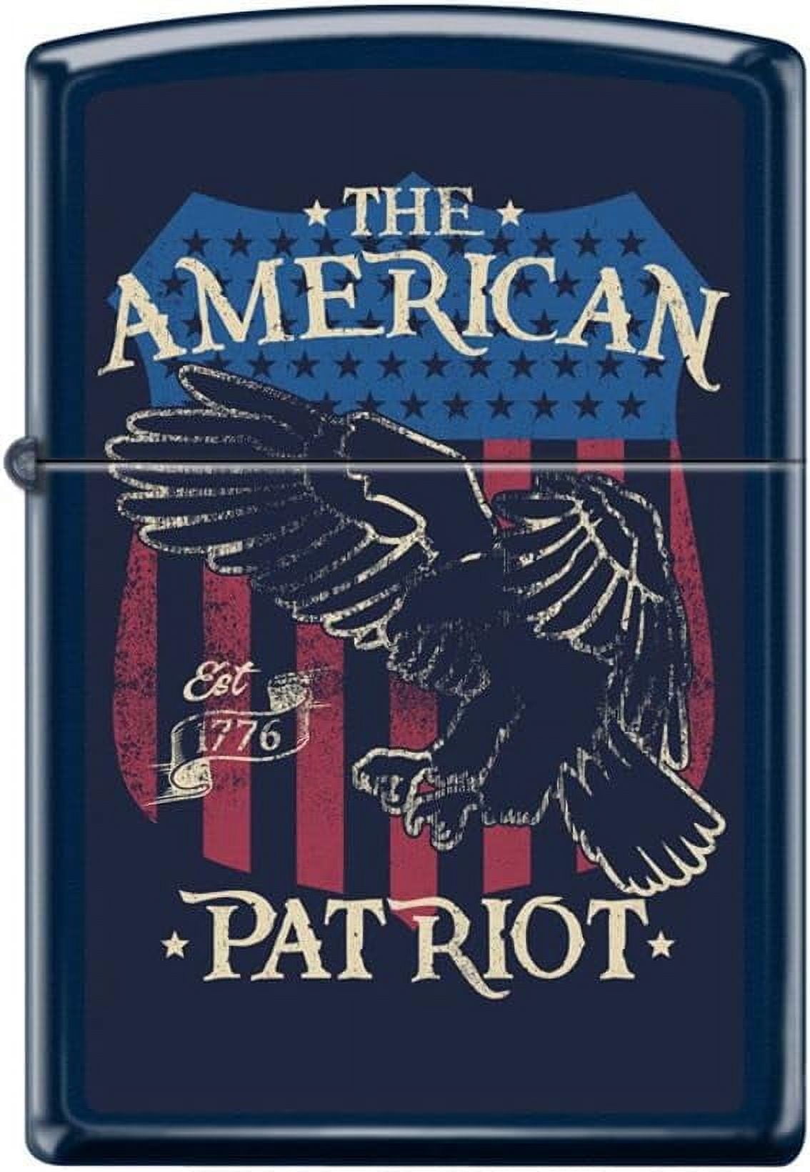 Zippo Lighter- American Patriot Bald Eagles Navy Matte Windproof Lighter #Z5254