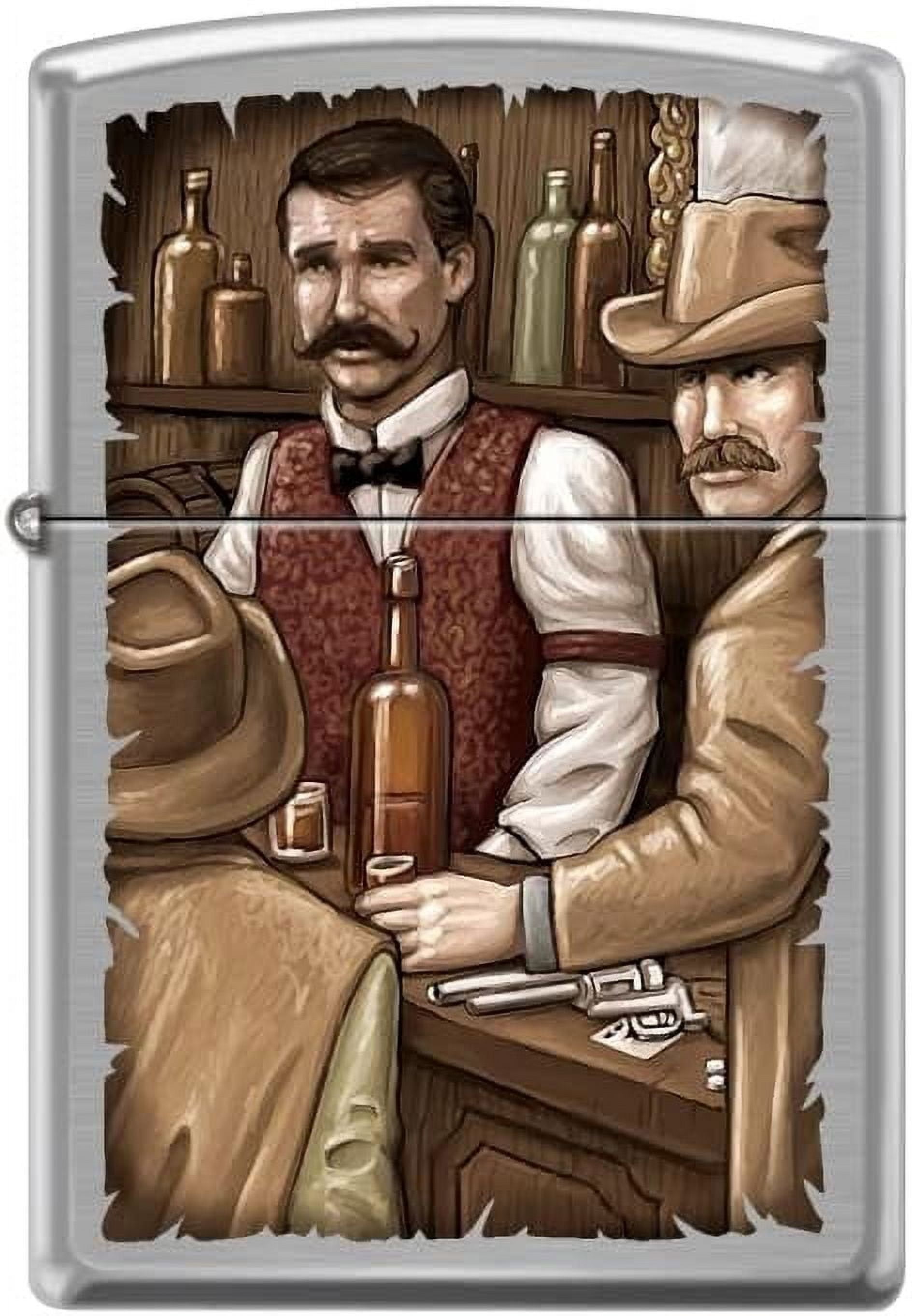 Zippo Lighter-American West Legend Brushed Chrome Windproof Lighter #Z5417