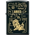 thumbnail image 1 of Zippo Lighter- Aries Zodiac Black Matte Windproof Lighter #Z5299, 1 of 6