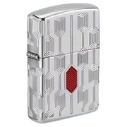 Zippo Lighter Armor Deep Carve MultiCut Pattern - High Polish Chrome 49881