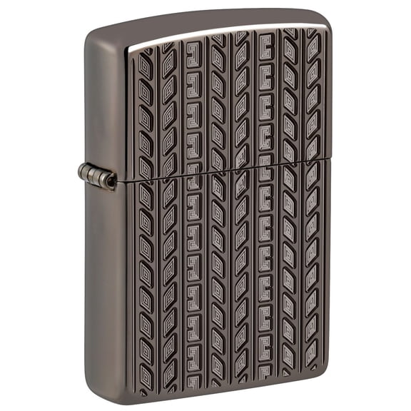 Zippo Lighter: Armor Deep Carved Tire Tread - Black Ice 46888