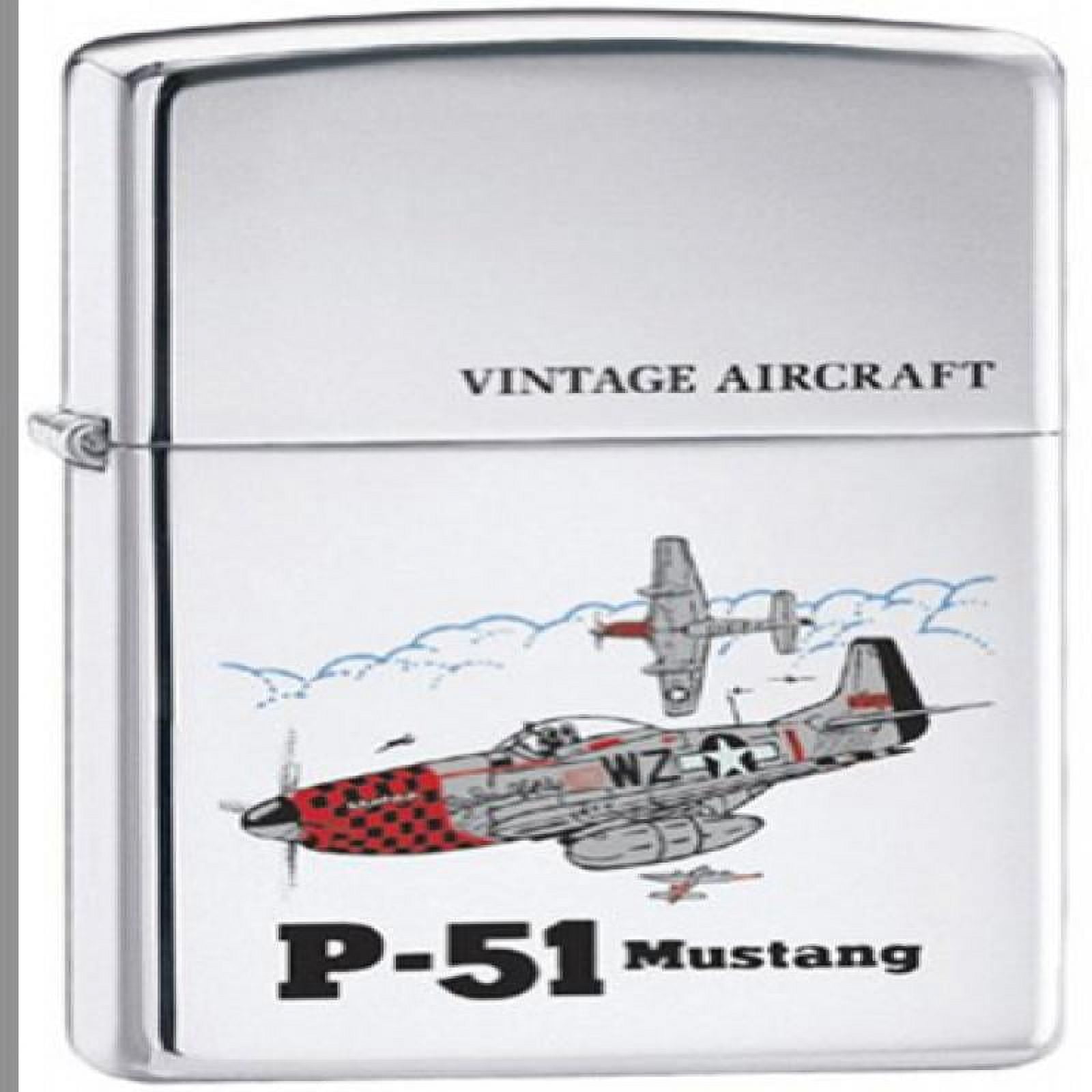 Zippo Vintage Aircraft Lighter - P-47 Thunderbolt High Polished Chrome Design