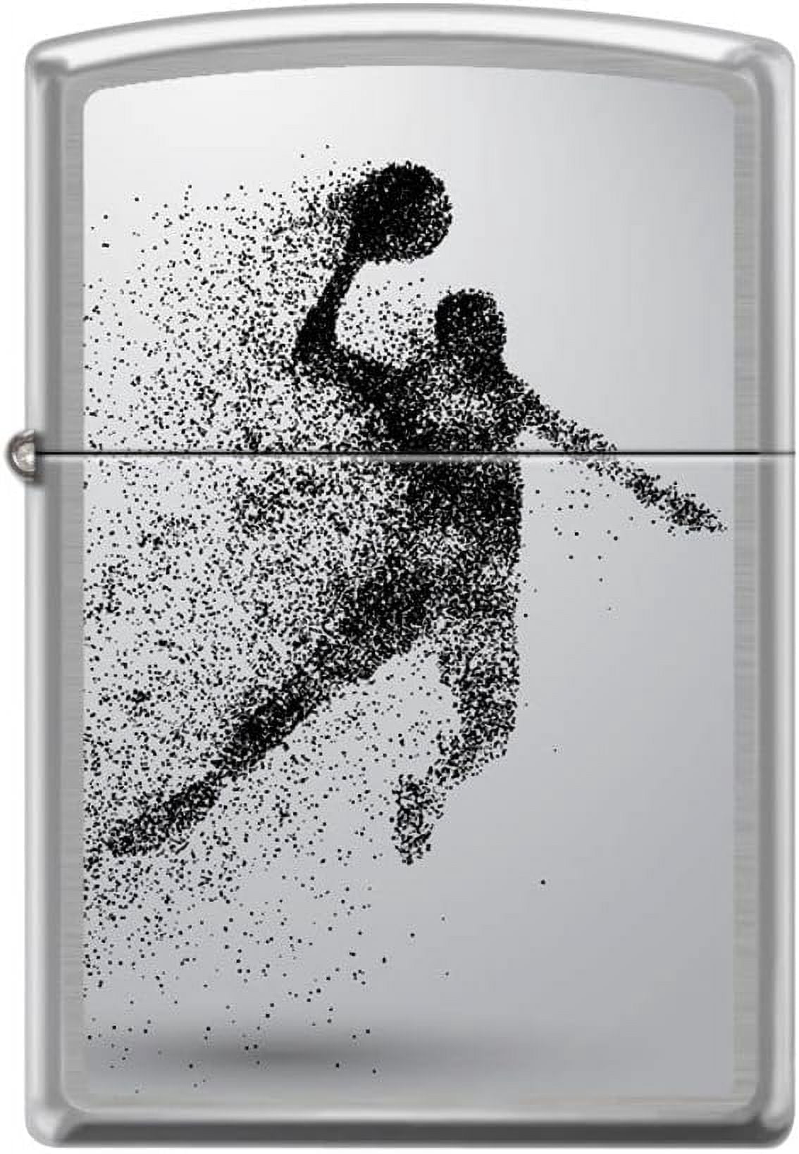 Zippo Lighter- Basketball Player Dunk Brushed Chrome Windproof Lighter #Z5189
