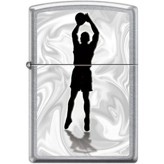 Zippo Lighter- Basketball Player Shadow Street Chrome Windproof Lighter #Z5267