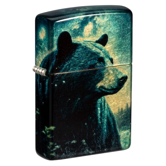 Zippo Lighter: Bear at Night - 540 Fusion 81566