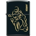 thumbnail image 1 of Zippo Lighter- Bike Motorcycle Racing Black Matte Windproof Lighter #Z5291, 1 of 6