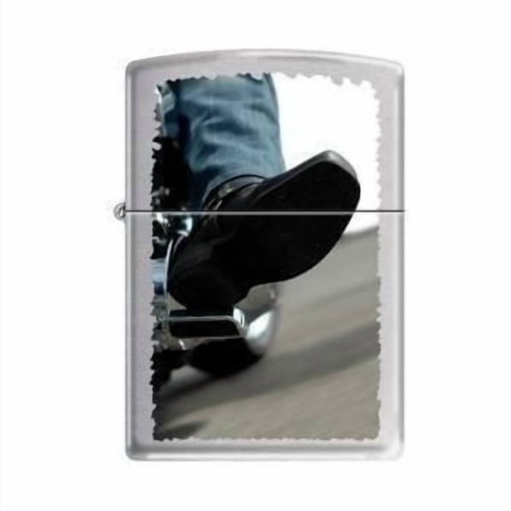 Zippo Lighter - Biker Boot Brushed Chrome