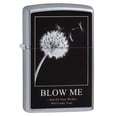 thumbnail image 1 of Zippo Lighter: Blow Me, Dandelion - Street Chrome 81183, 1 of 3