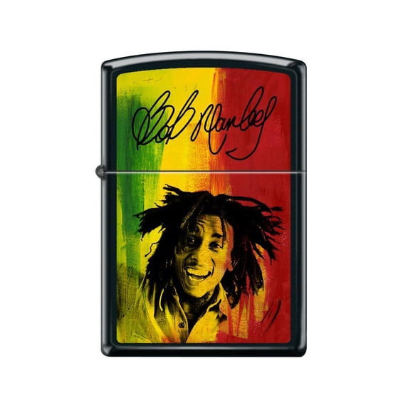 Zippo Lighter: Bob Marley Design - Black Matte 46996