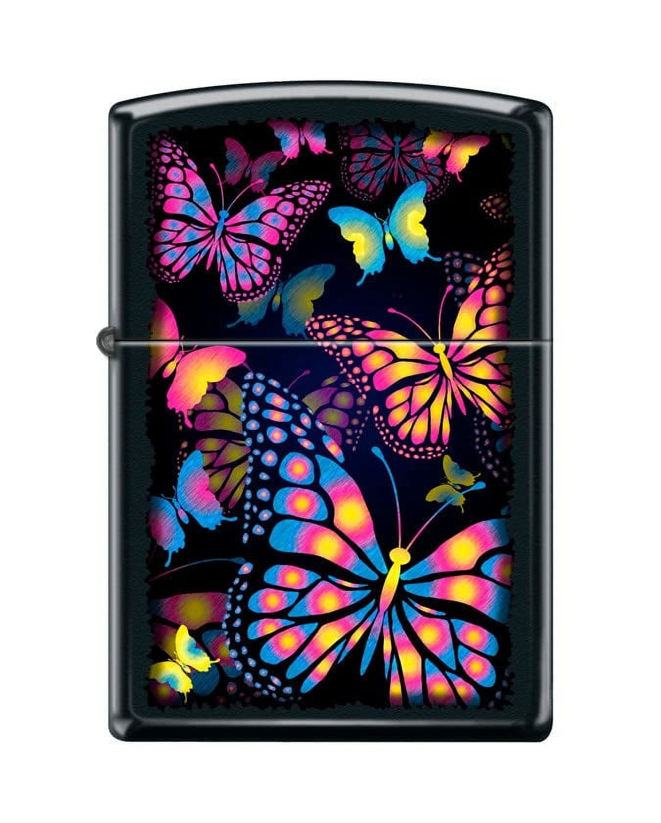 Zippo Lighter-Butterflies Black Matte Windproof Lighter #Z5467