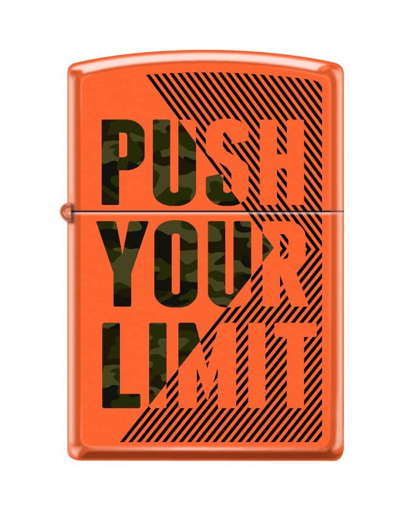 Zippo Lighter-Camo Push Your Limit Orange Matte Windproof Lighter #Z5497