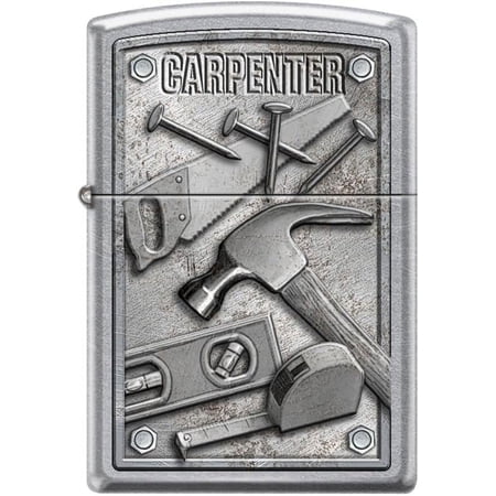 Zippo Lighter- Carpenter Street Chrome Windproof Lighter #Z5168