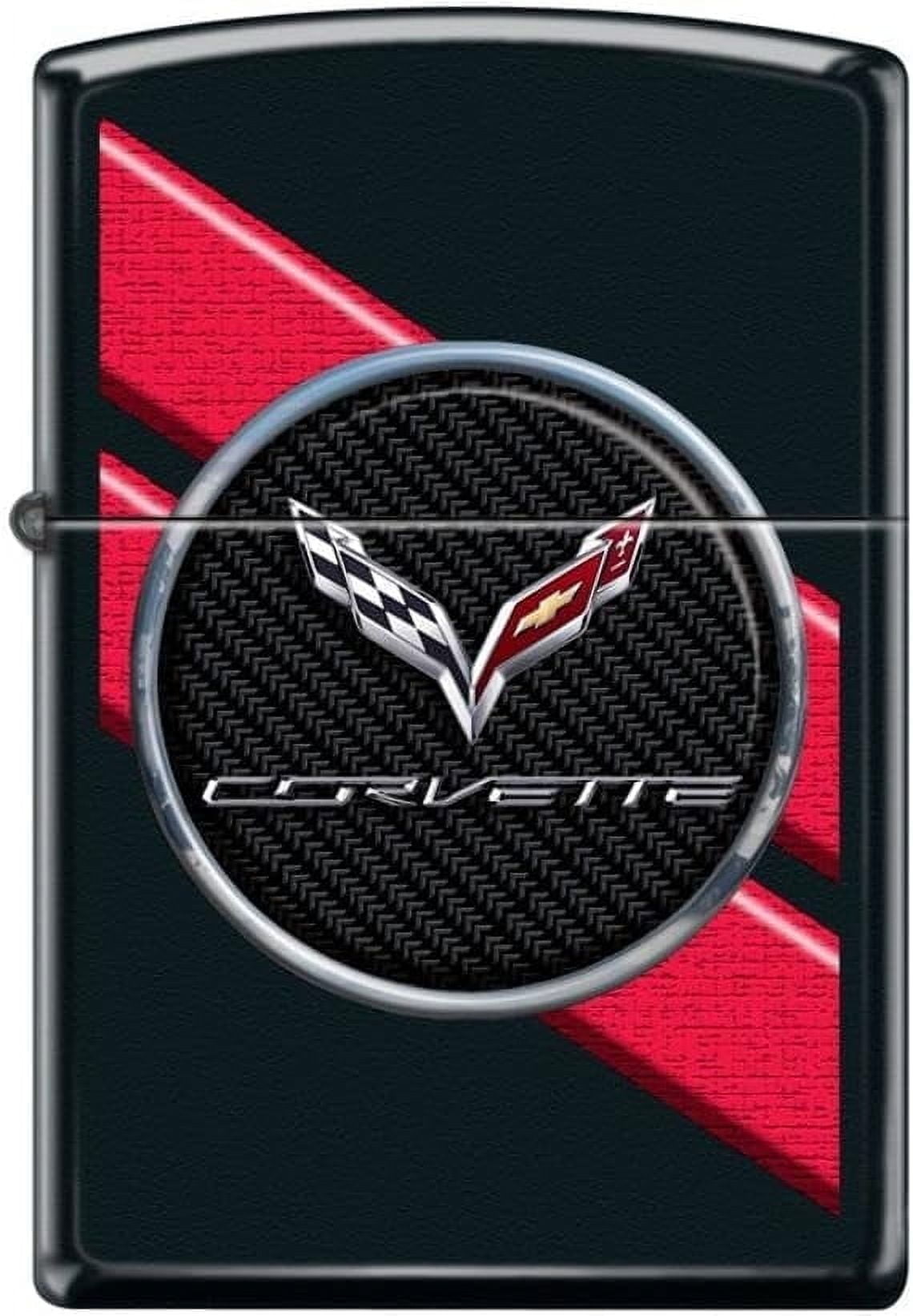 Zippo Lighter- Chevy Chevrolet Corvette Black Matte Windproof Lighter #Z5220