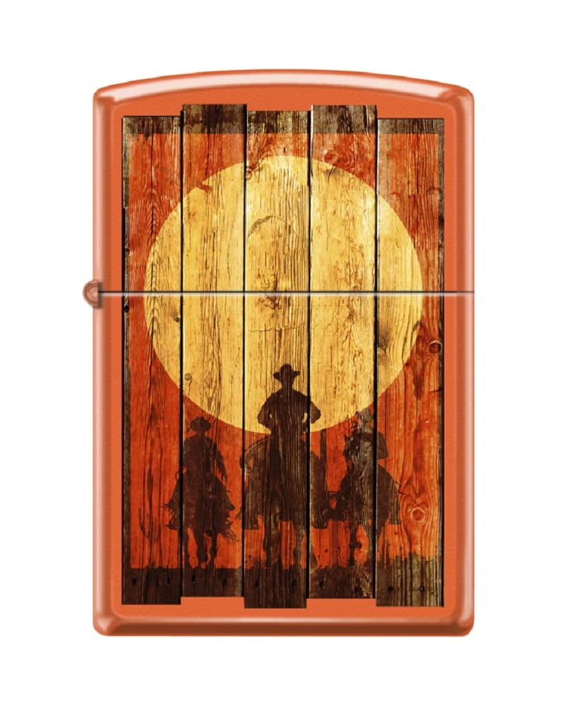 Zippo Lighter-Cowboy Hat and Rope Westerns Windproof Lighter (Cowboys on Horses #Z6020)