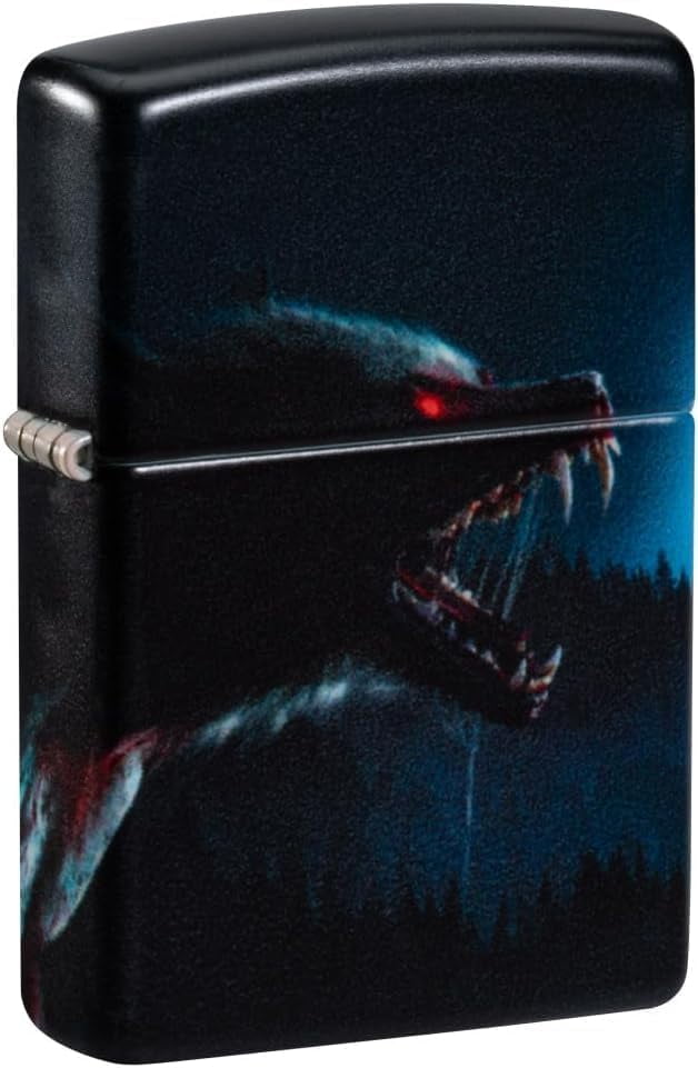 Zippo Lighter - Custom Message Engrave on Backside Horror Wolf - 540 Color 48923