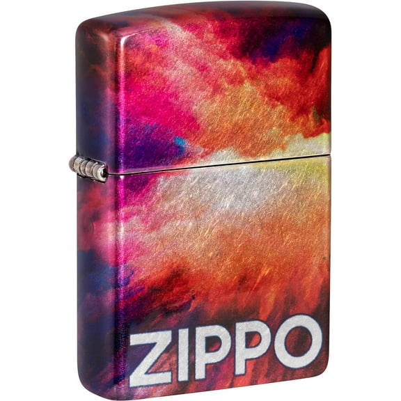 Zippo Lighter - Custom Message Engrave on Tie Dye Design - 540 Fusion 48982