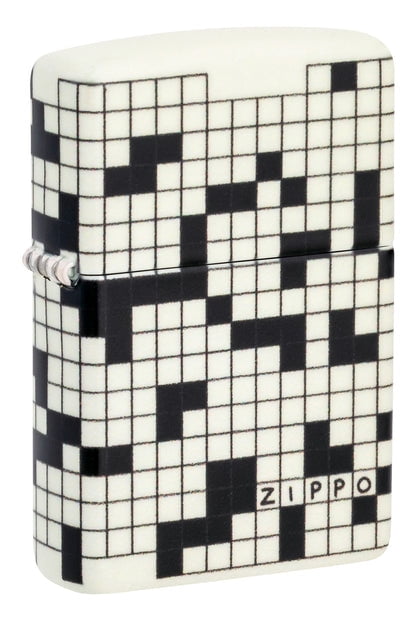 Zippo Lighter - Customized Engraved Message Crossword Puzzle Design 46285