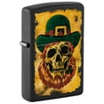thumbnail image 1 of Zippo Lighter - Customized Engraved Message Leprechan Skull Design 46244, 1 of 7
