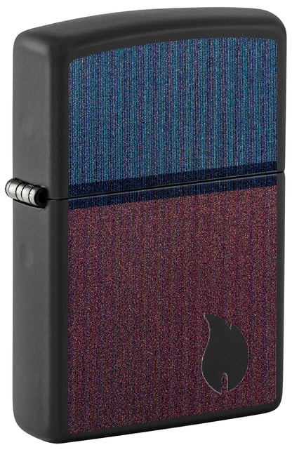 Zippo Lighter - Customized Engraved Message Two Tone Flame Design 46476