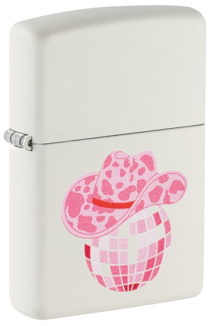 Zippo Lighter - Customized Engraved Message Windproof Cowboy Disco Design 46468