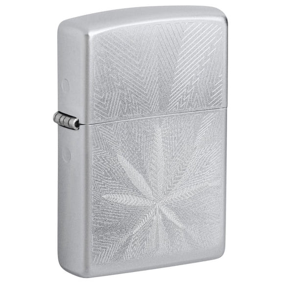 Zippo Lighter - Customized Engraved Message Windproof Leaf Leaf Design 46256