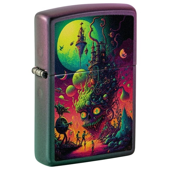 Zippo Lighter - Customized Engraved Message Windproof Psychedelic Design 46238