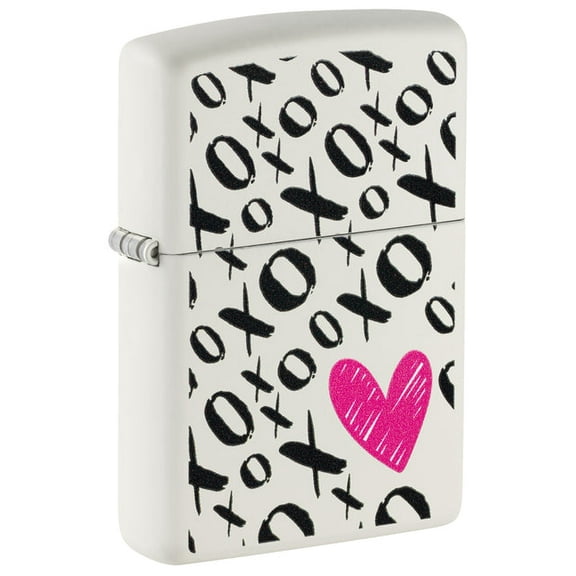Zippo Lighter - Customized Engraved Message on Windproof Heart Design 46471