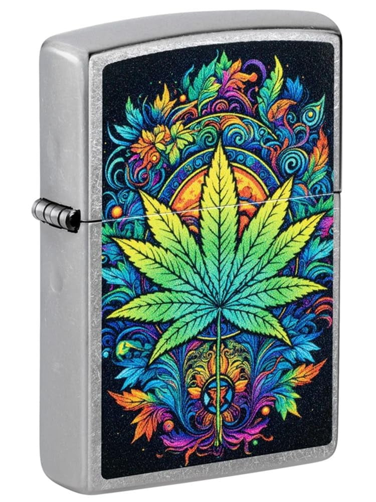 Zippo Lighter - Customized Message Captivating Leaf - Street Chrome 46575