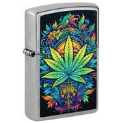 Zippo Lighter - Customized Message Captivating Leaf - Street Chrome 46575