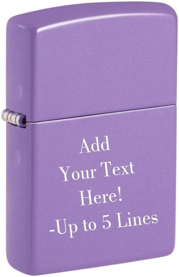 Zippo Lighter - Customized Message Classic Smoky Lavender Pocket Lighter 46681