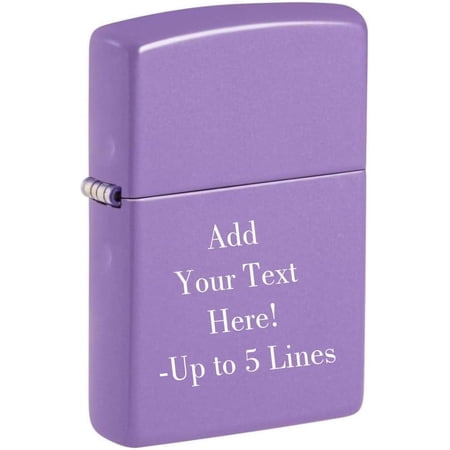 Zippo Lighter - Customized Message Classic Smoky Lavender Pocket Lighter 46681