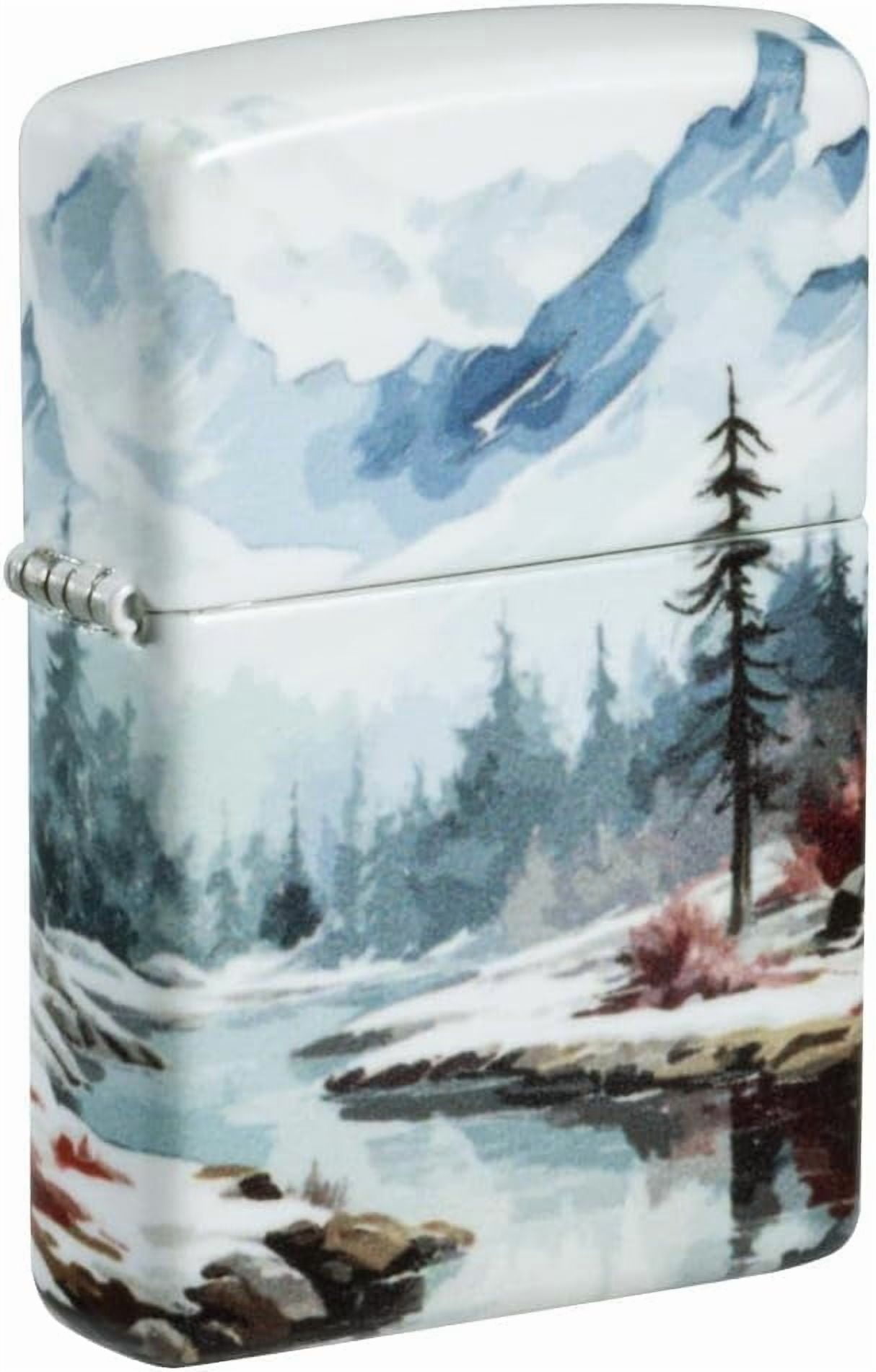 Zippo Lighter - Customized Message Frozen Valley 540 Matte Pocket Lighter 46702
